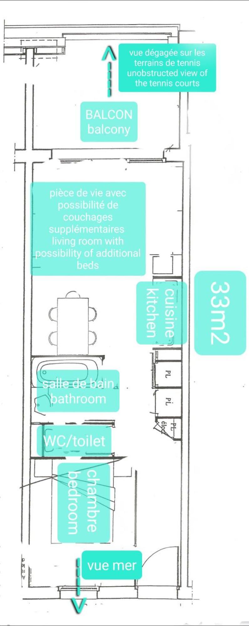 Le Des Sables Blancs Apartment
